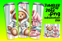 20oz Tumbler Wrap for DIY , Teddy Bear Product Image 1