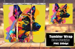 Funky Abstract Dog Tumbler Wrap 20oz Sublimation Product Image 1