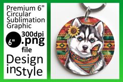 Vibrant Circle PNG for Sublimation , Cute Dog Product Image 1