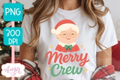Cute Christmas PNG design, Merry Crew PNG sublimation Product Image 4