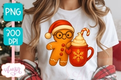 Gingerbread man sublimation design for Christmas, Hot cocoa Product Image 3