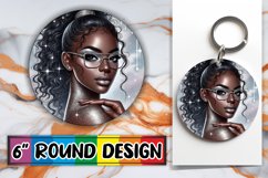 Cozy Circle Designs for Cars PNG, Afro Girl Product Image 1