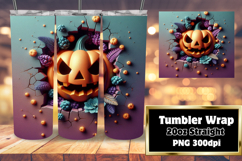 ELEGANT 20oz Tumbler Graphic for Gifts , 3D Pumpkin Product Image 1