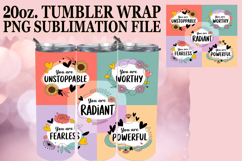 Vibrant Hearts 20oz tumbler wrap, Quote Product Image 1