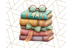 Whimsical Library Clipart with Cozy Readers and Books Product Image 3