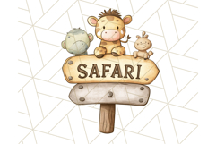 Jungle Safari Animals PNG Cute Pastel Wild Animal Clipart Product Image 3
