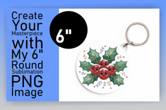 Vibrant Round Design for Keychains , Cute Christmas Product Image 1