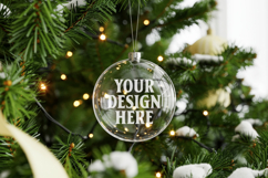 Acrylic Christmas Ornament Mockups , acrylic blank mockup Product Image 1