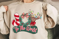 Joy To The World Png, Coquette Jesus Christmas Png, Reindeer Product Image 3