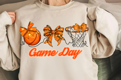 Basketball Png, Basketball Game Day Png, Coquette Basketball Product Image 2