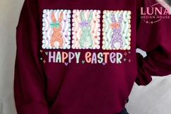 Happy Easter PNG, Glitter Easter Bunny Coquette PNG Product Image 1