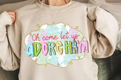 Joy to the World png Jesus Christmas PNG, Coquette Christmas Product Image 1