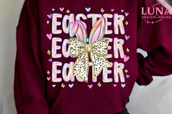 Happy Easter PNG, Glitter Easter Bunny Coquette PNG Product Image 3