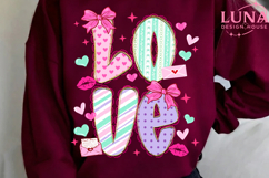 Preppy Valentine's Day love PNG, Coquette Valentine PNG Product Image 1