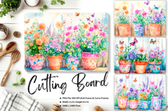 Flower Cutting Board Kitchen Chopping Board Sublimation_63 Product Image 1