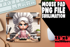 Timeless Mouse Pad Sublimation PNG, Girl Grumpy Product Image 1