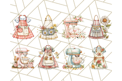 Cottagecore Kitchen Mixer, Apron PNG Clipart, Retro Floral Product Image 3