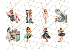Vintage Glamorous Christmas Party Clipart PNG, Holiday Png Product Image 3