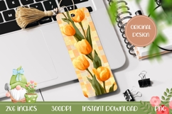 Printable Yellow Tulips Bookmark, Flowers Bookmark PNG Product Image 1