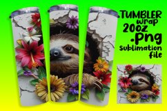 Cute Animals Tumbler Wrap: 3D Wall Hole Spring Design Product Image 1