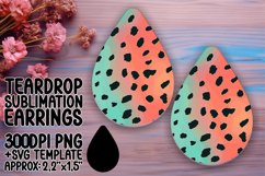 Trendy Glittery Leopard Print Teardrop Earring Product Image 1