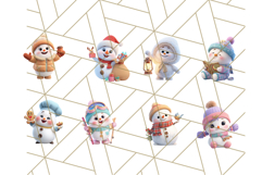 Adorable Snowman Character PNG Clipart Product Image 7