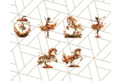 Autumn Circus Performers Clipart Vintage Characters PNG Product Image 3