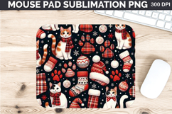 Watercolor Paws Mouse Pad Sublimation - Christmas PNG Design Product Image 1