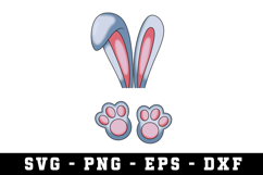 Bunny Ear &amp; Face SVG | SVG Cut files | Cricut Product Image 1