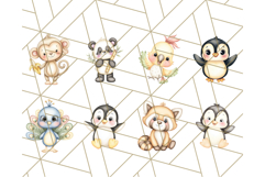 Tiny Zoo Friends Clipart, Cute Cartoon Zoo Animals PNG Product Image 7