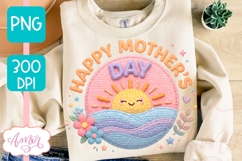 Happy mothers Day Sublimation Design embroidery style Product Image 1