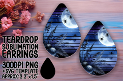 Dynamic Teardrop Earrings Design Art , Halloween Product Image 1