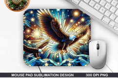 Eagle Mouse Pad Sublimation, 4th Of July Mouse Pad PNG Product Image 1