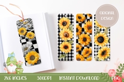 Sunflowers Bookmark Designs, Yellow Flowers Bookmarks Product Image 1