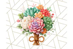 Pastel Flower Bouquet PNG Clipart, Elegant Floral Art Product Image 3