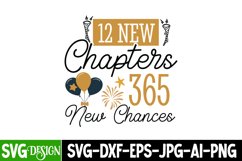 12 New Chapters 365 Chances SVG, New Year SVG Design Product Image 1