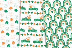 12 St Patrick&#039;s Day Digital Paper, Irish Clover Pattern Product Image 2