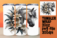 Stylish 20oz Tumbler Template , Horse Product Image 1