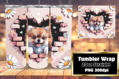ARTISTIC 20oz Tumbler Template , Cute Dog Product Image 1
