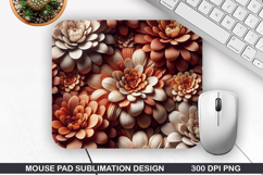 3D Flowers Mouse Pad Sublimation, Flowers Mouse Pad PNG Product Image 1