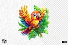 Tropical Birds Clipart - Summer Birds PNG Product Image 1