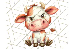 Adorable Angry Animals Clipart PNG, Cute Moody Faces Png Product Image 3