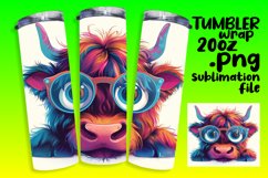 Peekaboo Cow Sublimation Tumbler Wrap - Farm Design Product Image 1