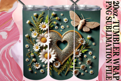 Cozy Escapes 20oz tumbler wrap, 3D Heart Product Image 1