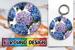 Bright Ornaments Round Sublimation, Flower Pattern Product Image 1