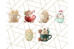 Christmas Coffee Mugs Clipart 60 PNG Festive Cups Product Image 3