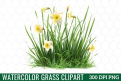 Watercolor Grass Clipart Product Image 1