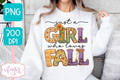 Just a girl who loves Fall PNG, fall season shirt png design Product Image 3