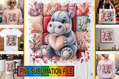 Joyful Sublimation TSHIRT Designs, Valenines Animals Product Image 1