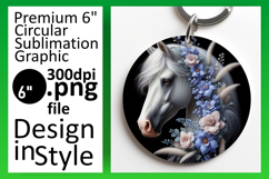 Sophisticated Circle PNG Car Coaster , Horse Product Image 1